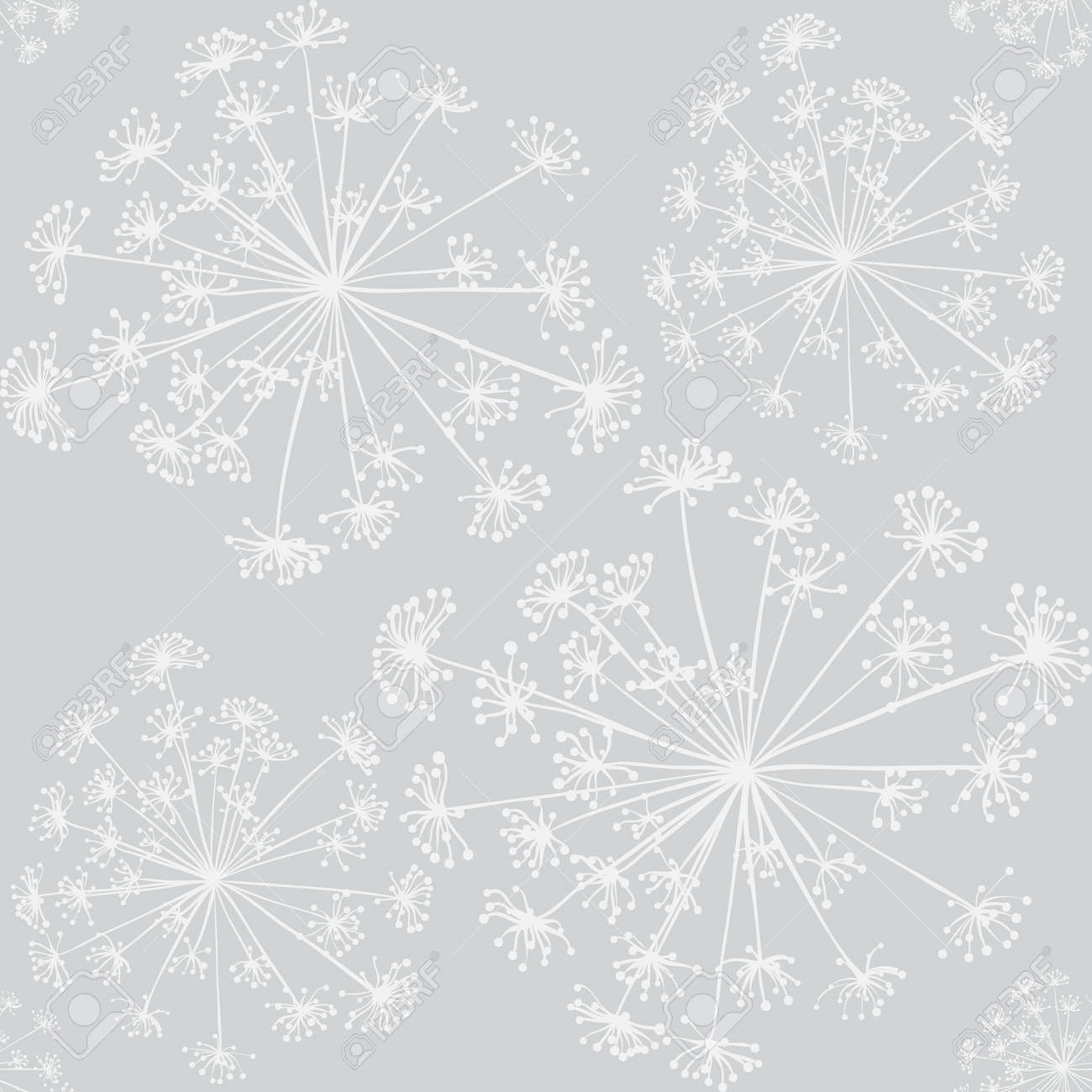 灰色の背景にディルのイメージ 淡いイメージです 植物のシルエット 中立的な背景 のイラスト素材 ベクタ Image