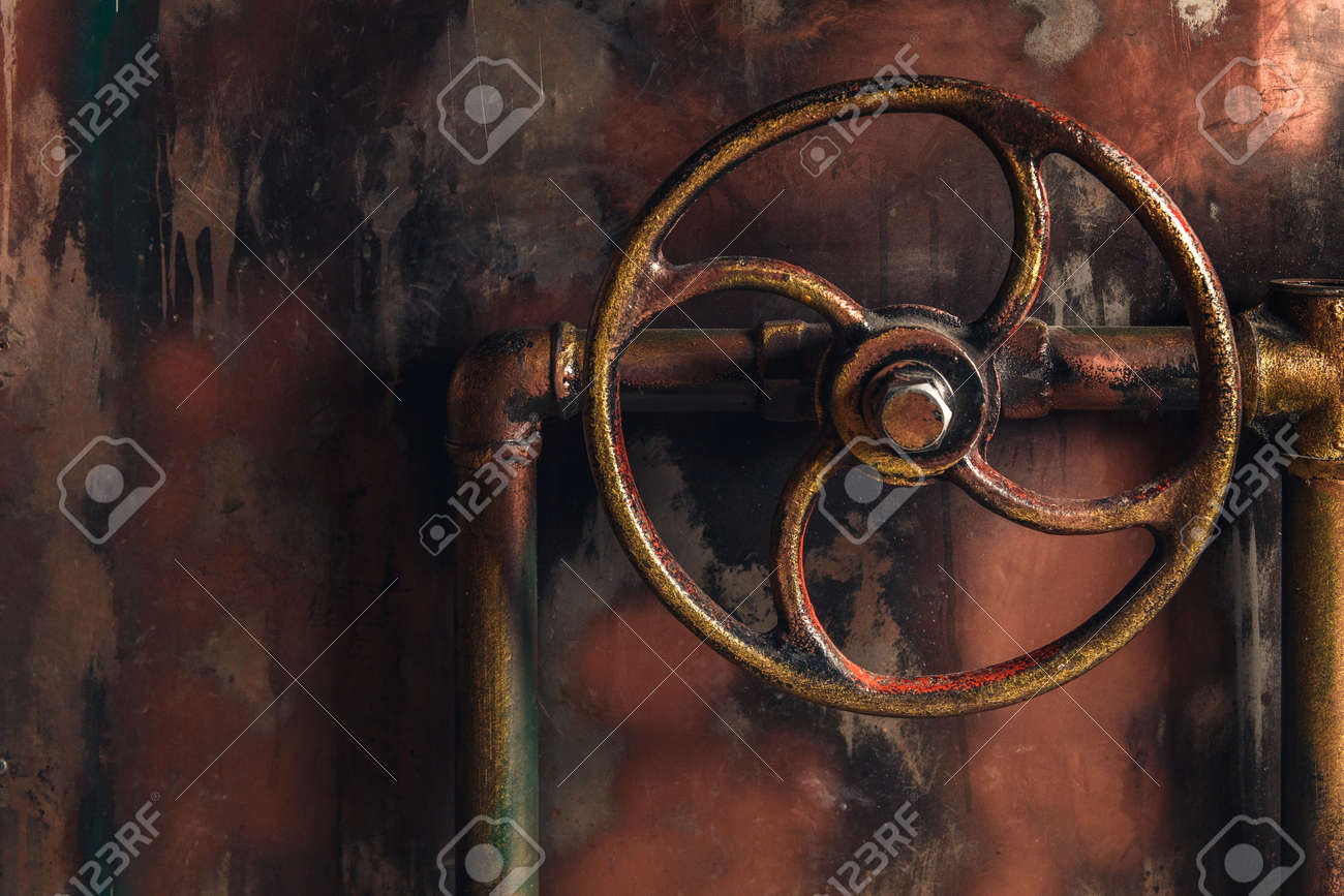 Background Vintage Steampunk From Steam Pipes And Pressure Gauge Stock  Photo, Picture And Royalty Free Image. Image 68713949.