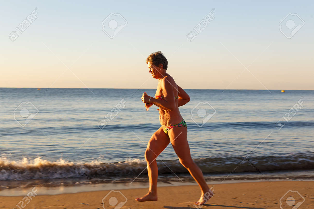 NESSEBAR, BULGARIA - SEP 02: Woman Jogging Outdoors On Morning Beach In  Nessebar, Bulgaria At September 02, 2016 Stock Photo, Picture and Royalty  Free Image. Image 79598536., image size:1300x867