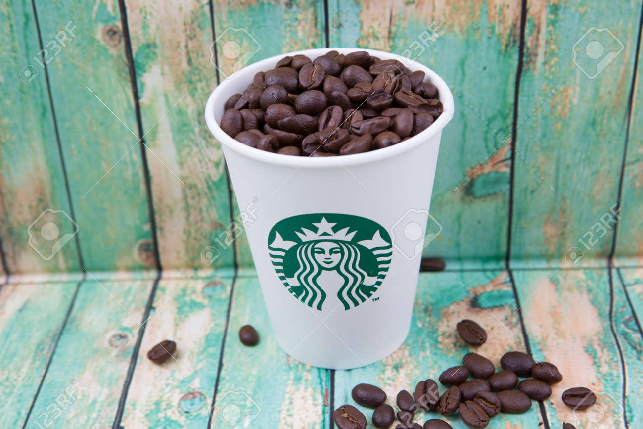 Putrajaya Malaysia July 20th Coffee Beans In Starbucks Paper - 