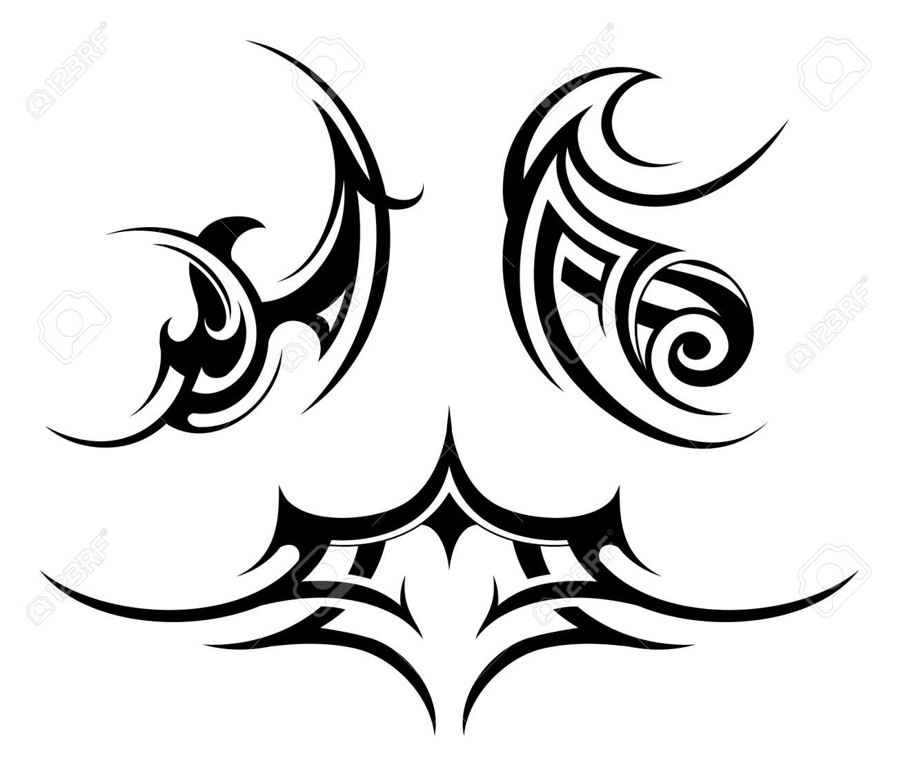 set of decorative tribal