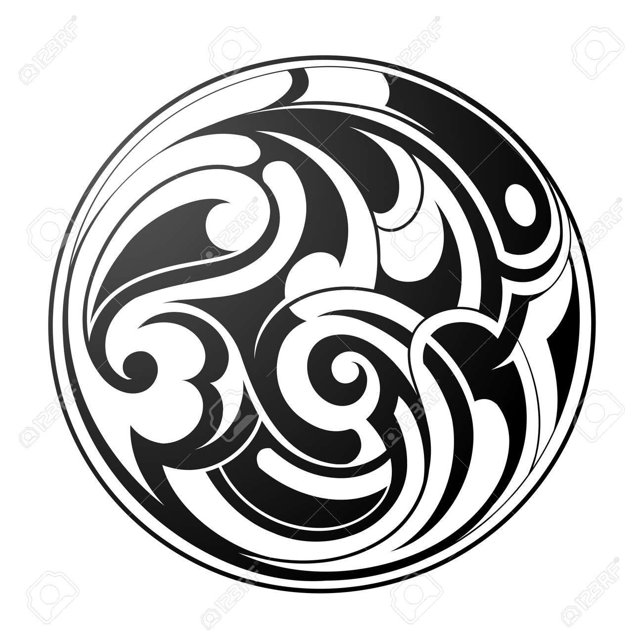 vector illustration with round