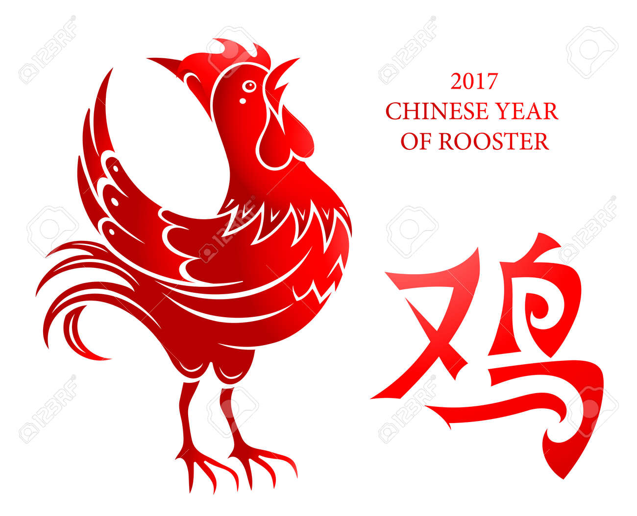 red rooster as animal