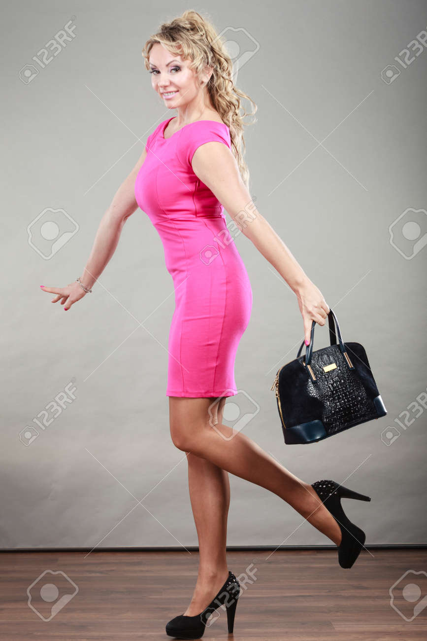 pink dress with heels