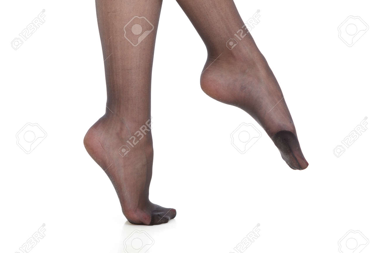 Beauty Woman Legs In Black Tights Part Body Of Slim Attractive Girl Wearing Pantyhose Isolated Beauty Woman Legs In Black Tights Part Body Of Slim Attractive Girl Wearing Pantyhose Isolated