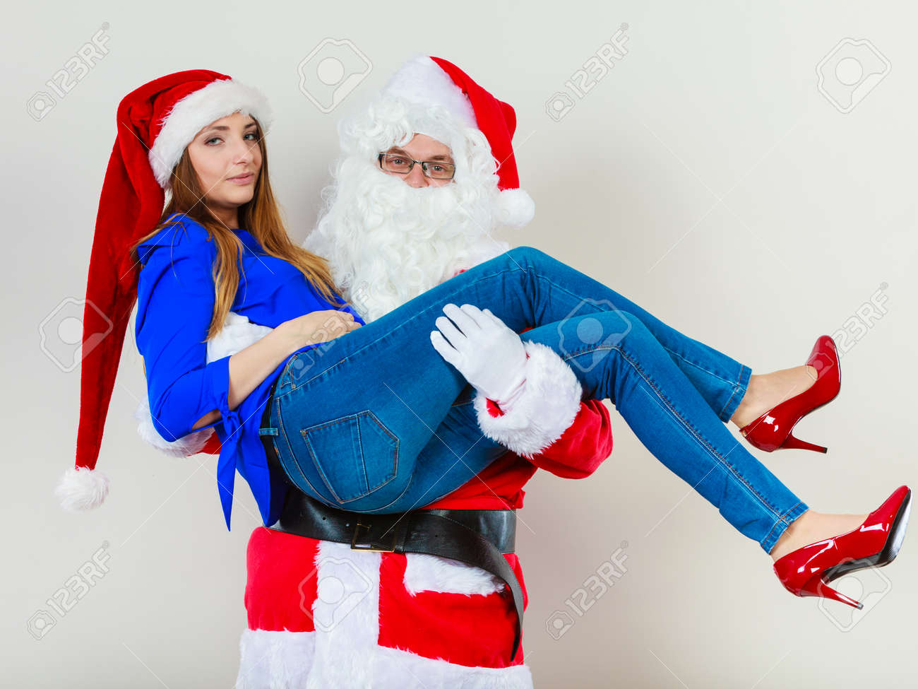 father christmas carrying outfit