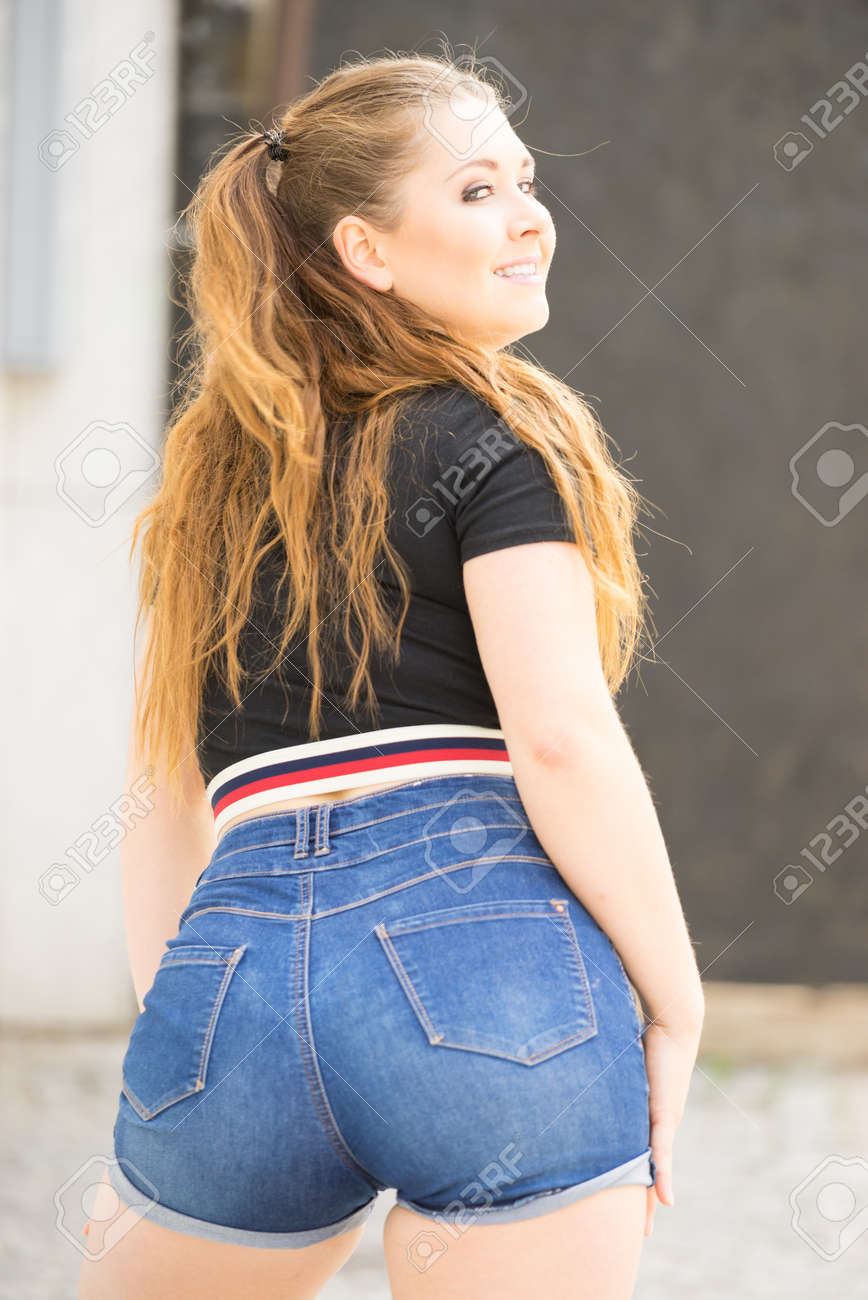 women wearing jean shorts