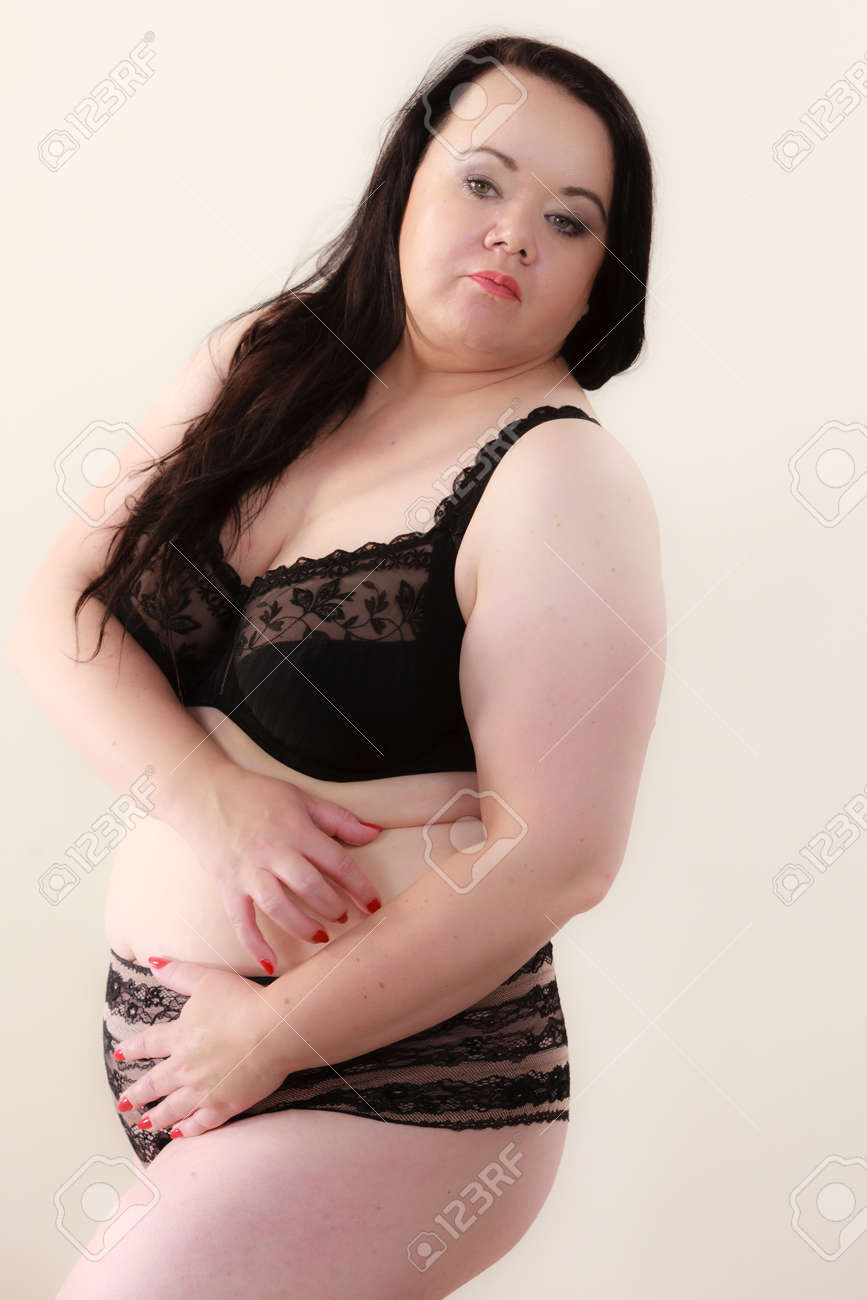 Plus Size Fat Mature Woman Wearing Comfortable Bra, On White. Female Breast  In Lingerie. Bosom, Brafitting And Underwear Concept. Stock Photo, Picture  and Royalty Free Image. Image 150698423.