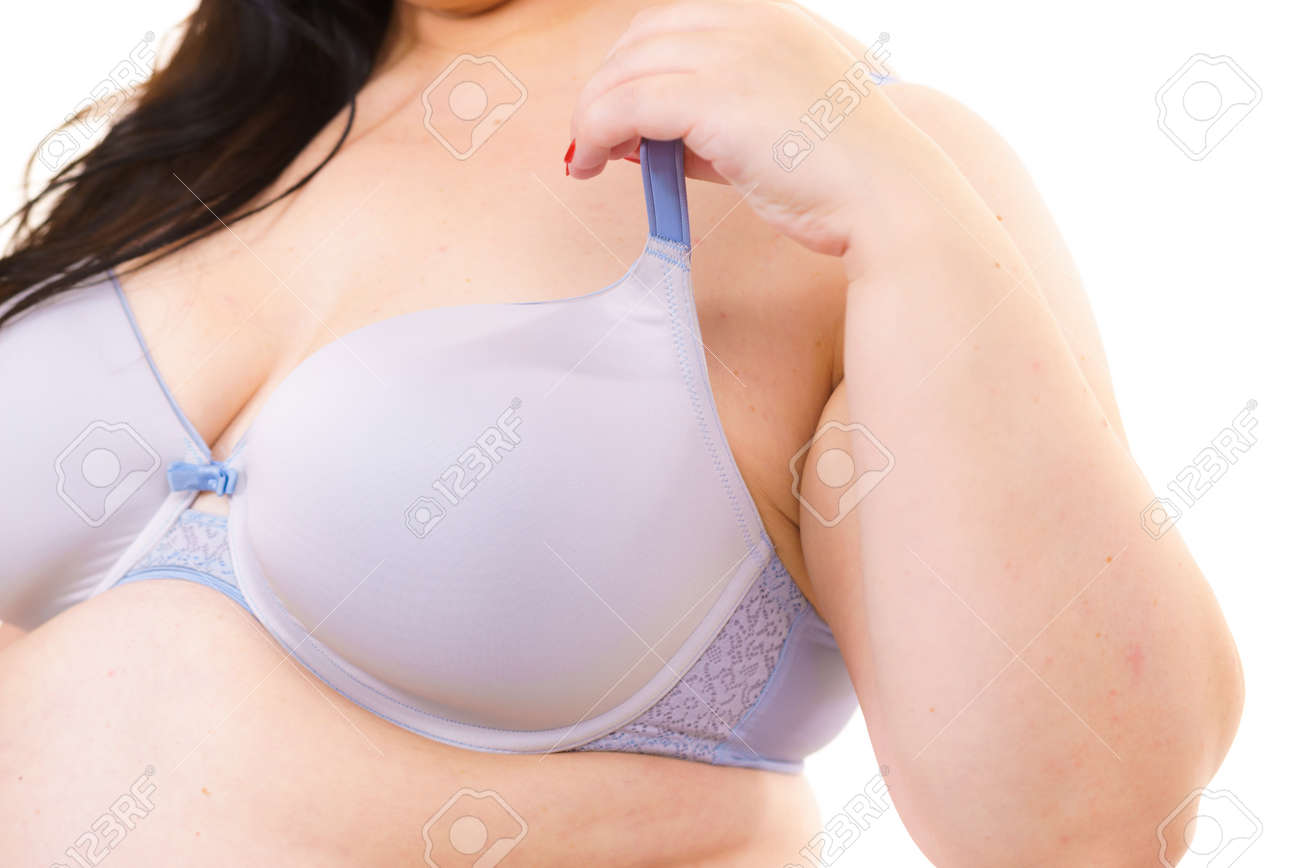 Female Big Breast In Lingerie. Plus Size Chubby Woman Wearing Bra. Bosom,  Brafitting And Underwear Concept. Stock Photo, Picture and Royalty Free  Image. Image 190663607.