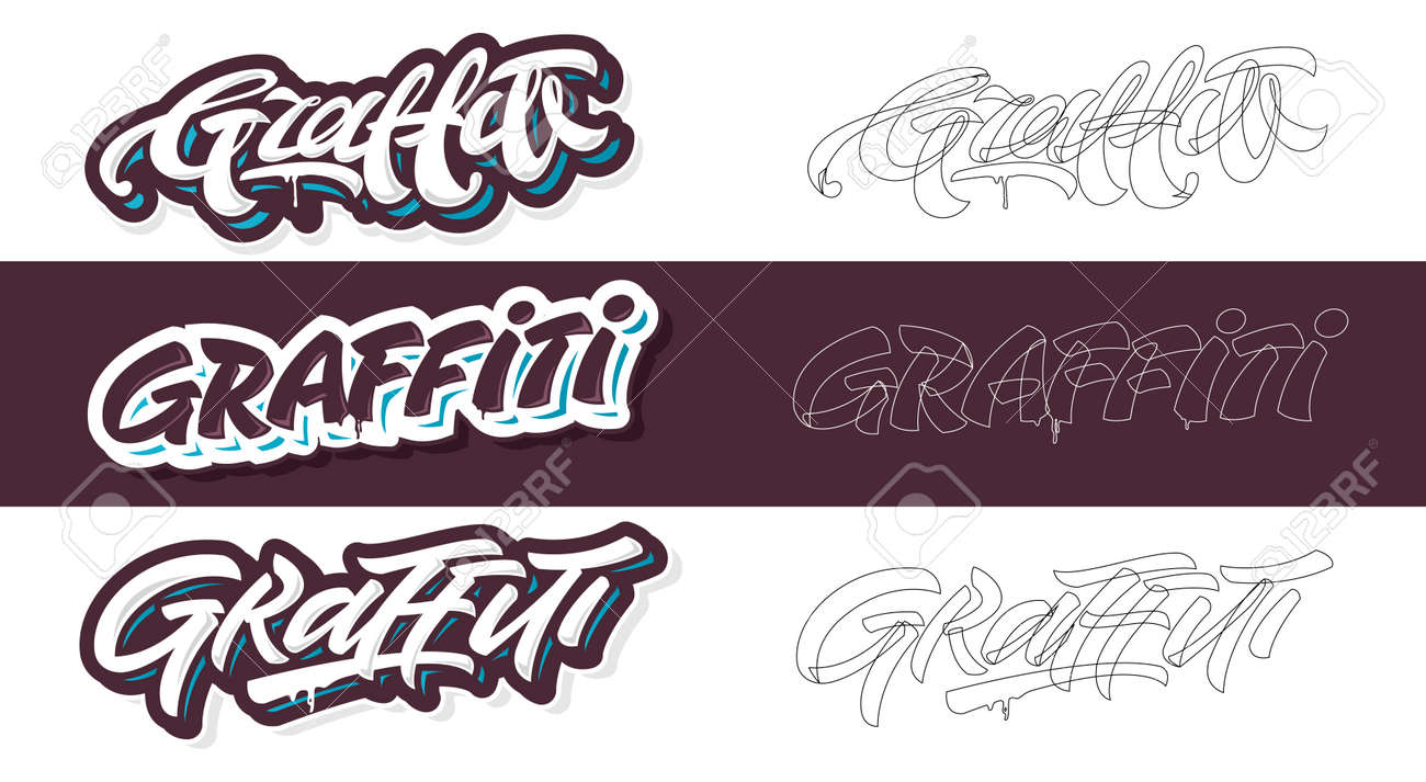 落書きの文字の変形のイラスト素材 ベクタ Image