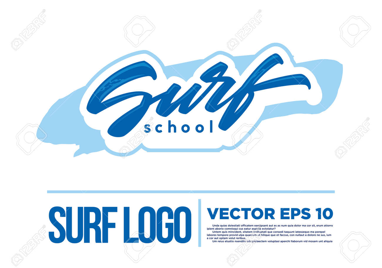 サーフ ロゴ波ベクトルのロゴ イラスト ブルー のイラスト素材 ベクタ Image