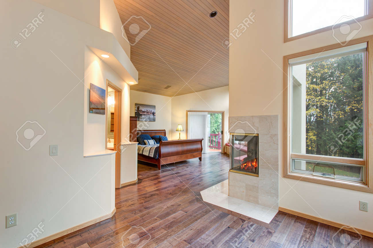 Luxury House Interior With Open Floor Plan View Of Master Bedroom Stock Photo Picture And Royalty Free Image Image Luxury House Interior With Open Floor Plan View Of Master Bedroom Stock Photo Picture And Royalty Free Image Image