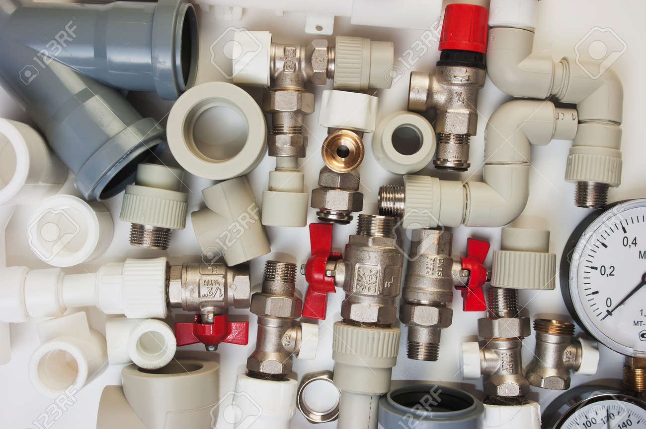 Plumbing Fixtures And Piping Parts Stock Photo Plumbing Fixtures And Piping Parts Stock Photo