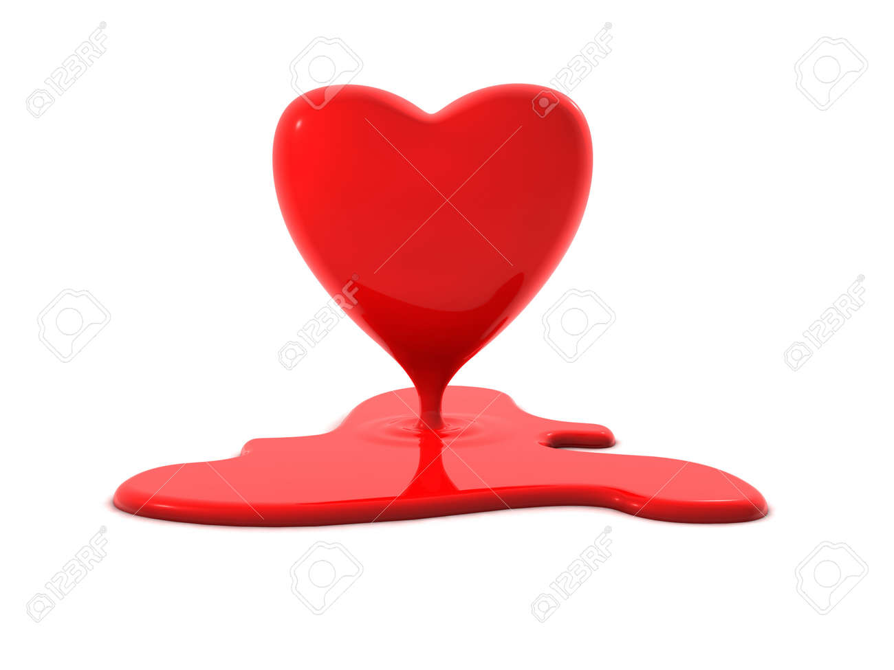 Bleeding Or Melting Heart. Perfect Symbol For Valentines Day, Burning Love  Or A Broken Heart. Stock Photo, Picture and Royalty Free Image. Image  14636832., image size:1300x975