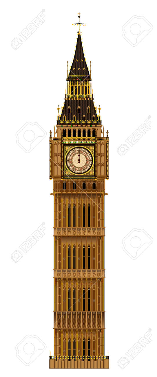 ロンドンのランドマーク 白い背景で隔離ビッグ ベンの時計塔 のイラスト素材 ベクタ Image ロンドンのランドマーク 白い背景で隔離ビッグ ベンの時計塔 のイラスト素材 ベクタ Image