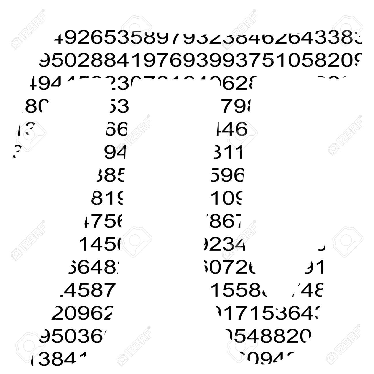 それ内の数字から Pi を表す記号を作成ソリューション のイラスト素材 ベクタ Image