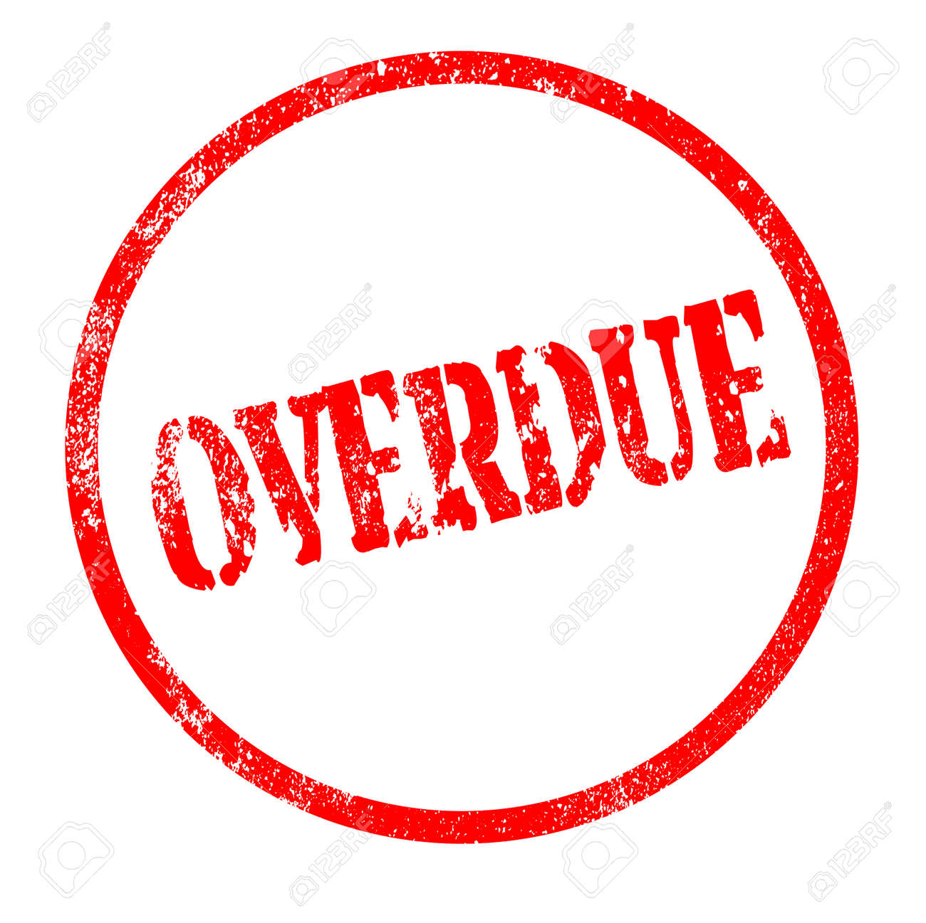 an overdue rubber stamp impression isolated over a white an overdue rubber stamp impression isolated over a white
