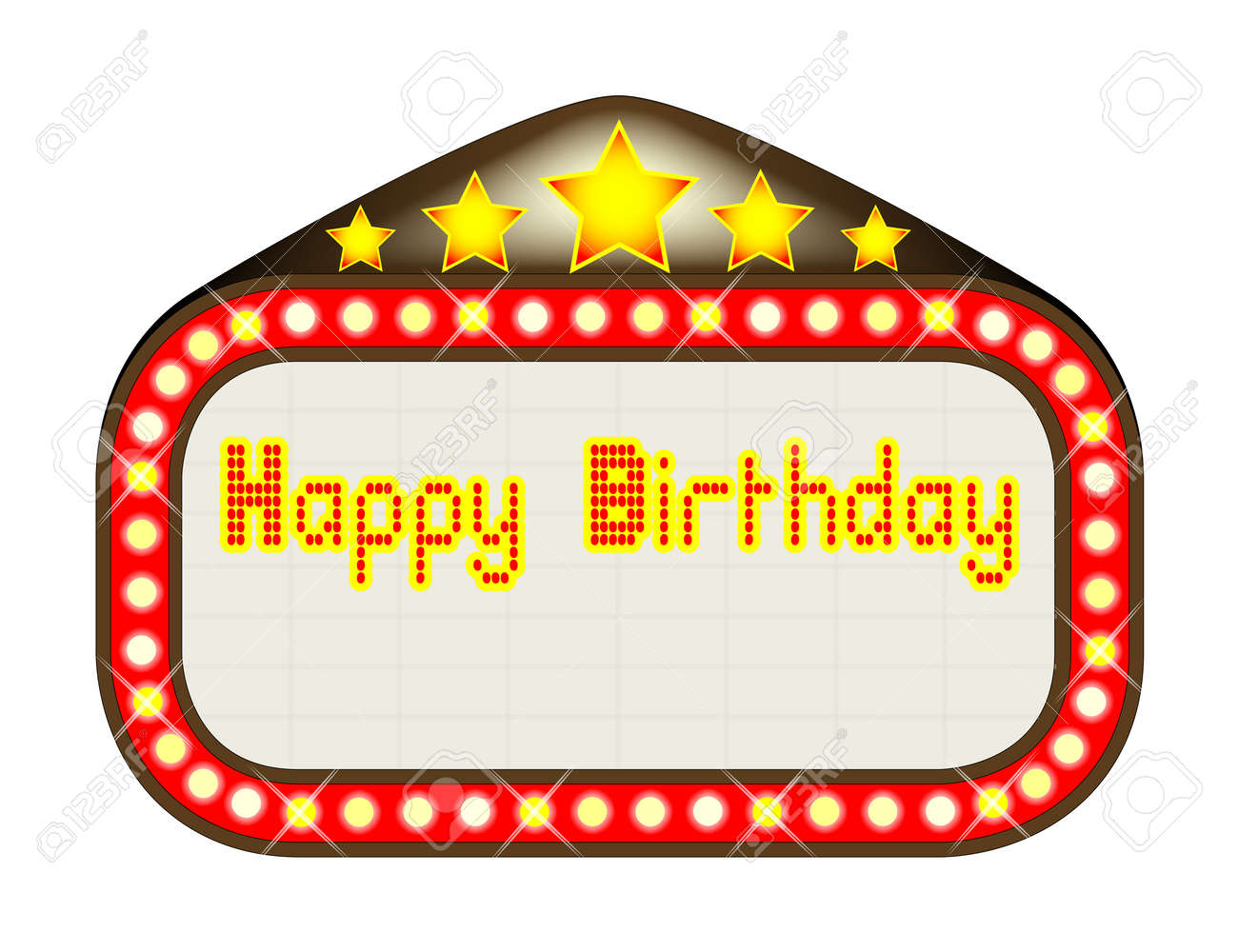 お誕生日おめでとう映画館または劇場マーキー のイラスト素材 ベクタ Image