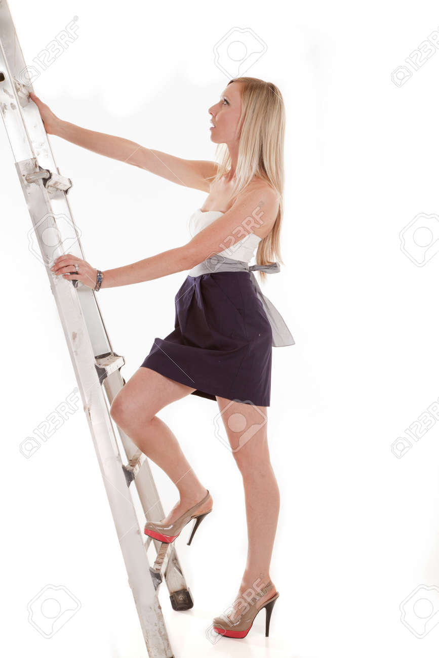 up the ladder