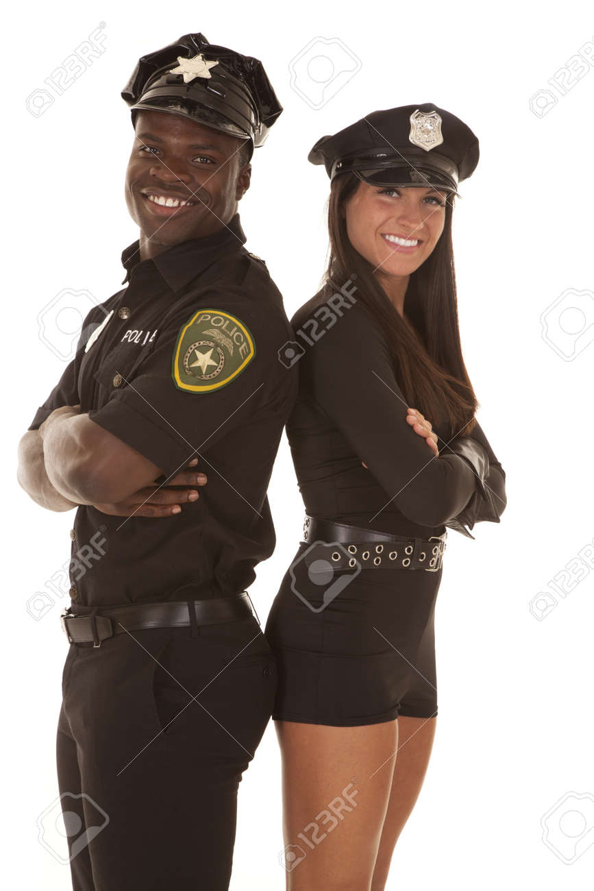 男性警官や一緒に背中を向けて女性警官と腕折り の写真素材 画像素材 Image 男性警官や一緒に背中を向けて女性警官と腕折り の写真素材 画像素材 Image