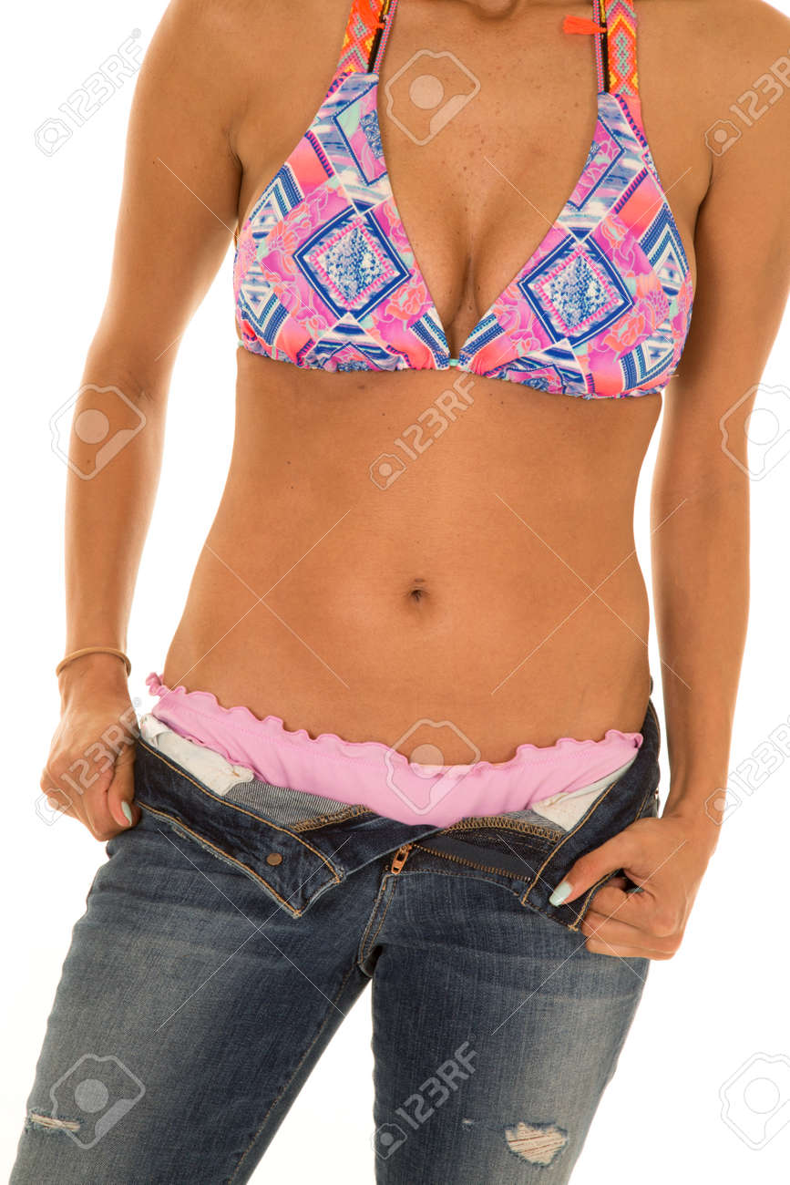 bikini jeans pants