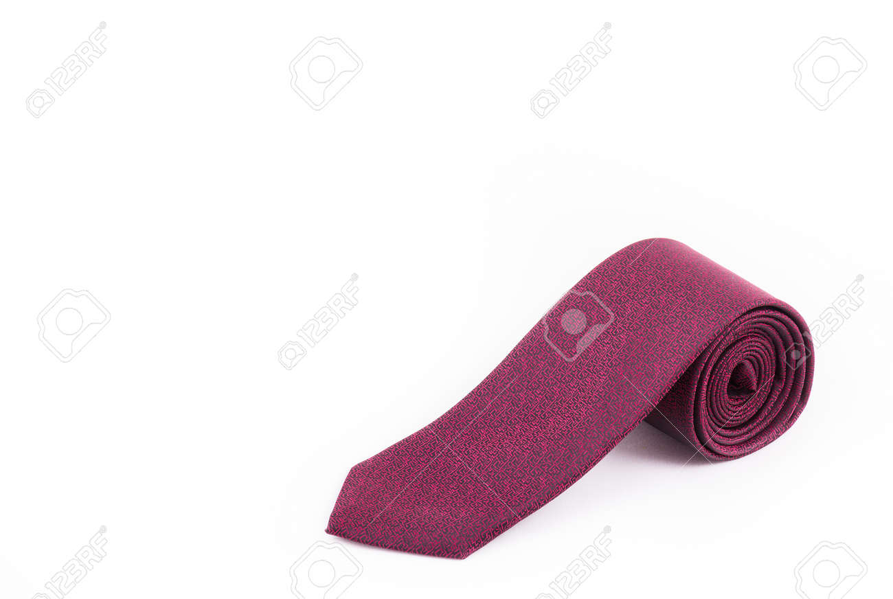 silk necktie on a white background burgundy italian tie copy burgundy and white background