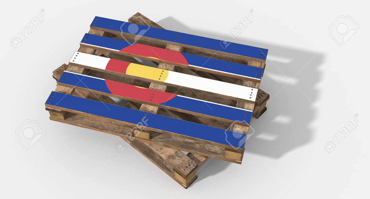 Pallet 3d Flag Colorado Stock Photo Picture And Royalty Free Image Image 64604344