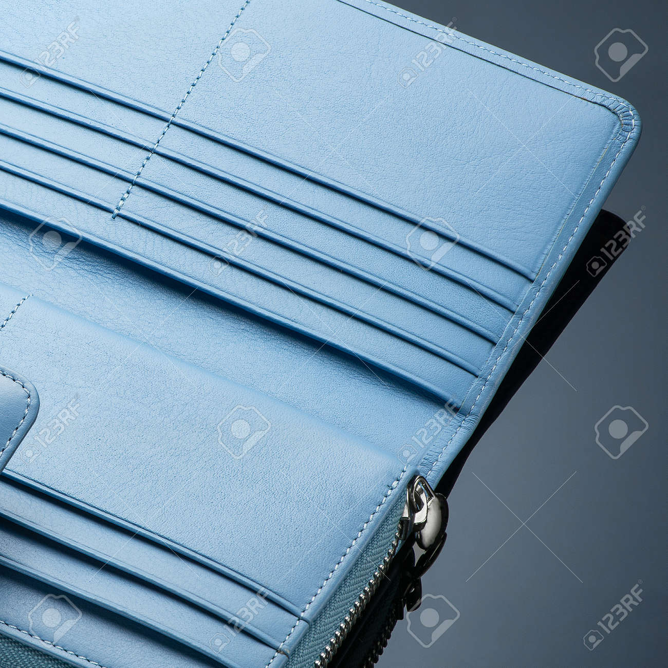 blue designer wallet