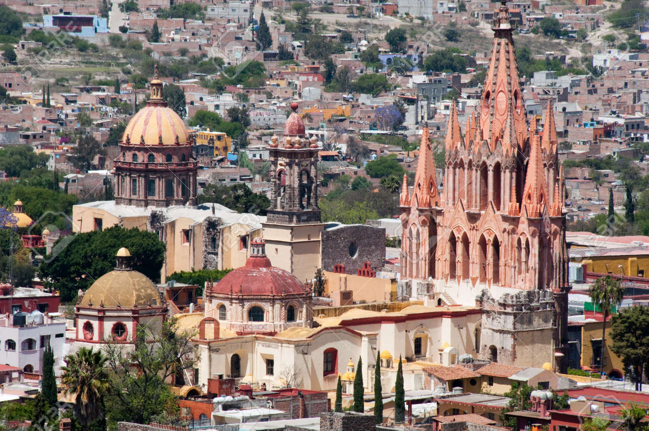 San Miguel Arcangel Church, San Miguel De Allende Mexico Stock Photo, Picture And Royalty Free Image. Image 14680689.