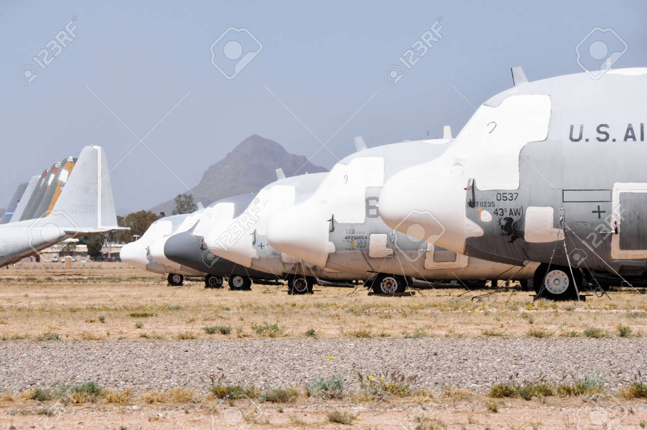 Davis-Monthan Air Force Base AMARG Boneyard In Tucson, Arizona Stock Photo,  Picture and Royalty Free Image. Image 27559347., image size:1300x864