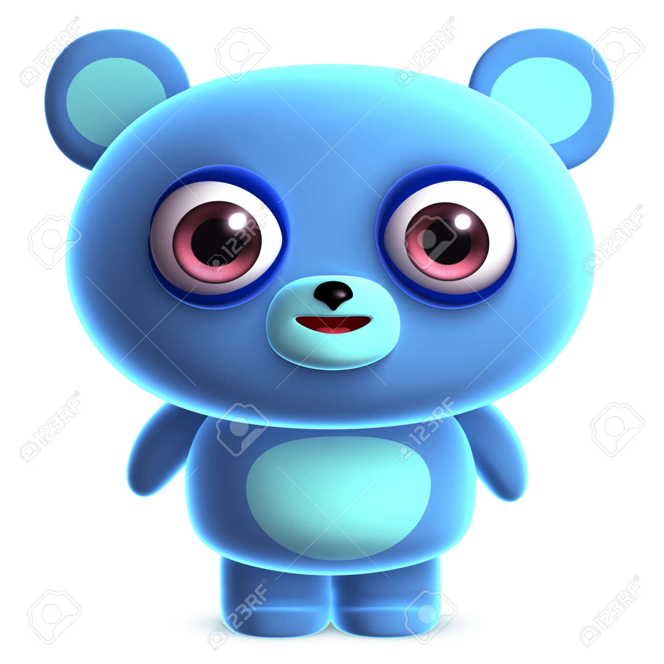 3 D のかわいい青熊の写真素材・画像素材 Image 15612129