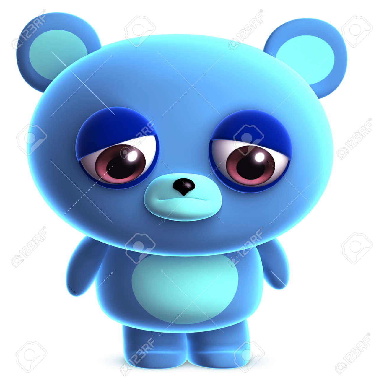 3 D のかわいい青いクマの写真素材・画像素材 Image 15612127