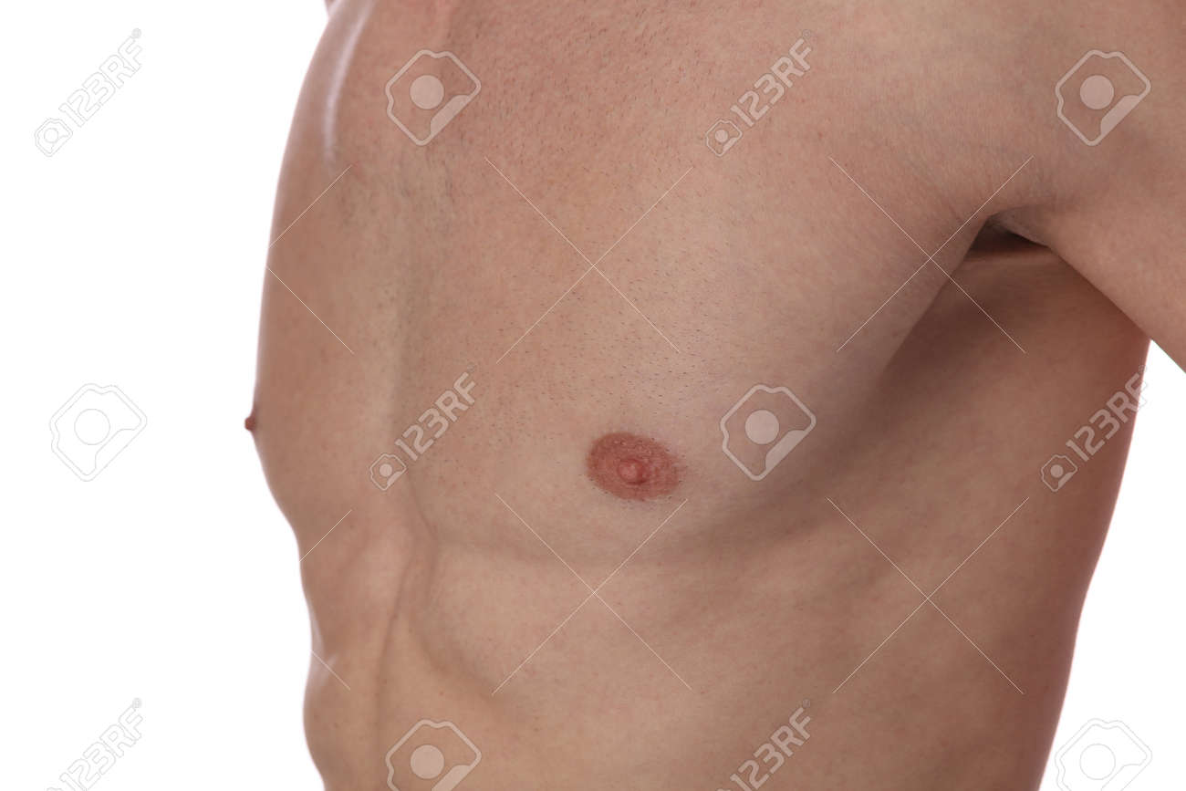 Muscular Male Torso Close Up Chest And Armpit Underarm Hair