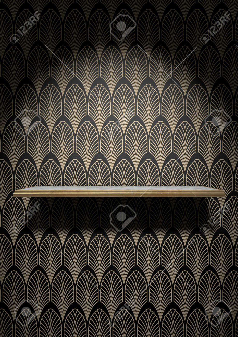 Gratuit Images Un Vide Marbre Et D Or Garnis Etagere Sur Un Mur Vetu De Style Art actualisé salutations