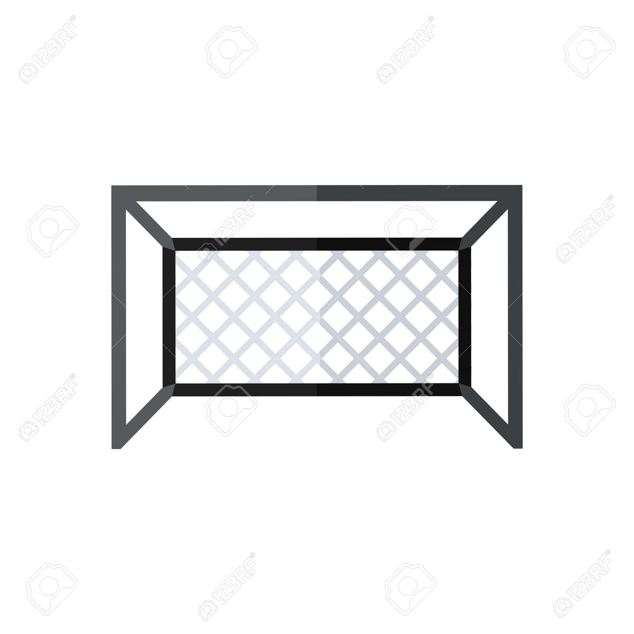 football goal silhouette vector soccer goal icon in flat style