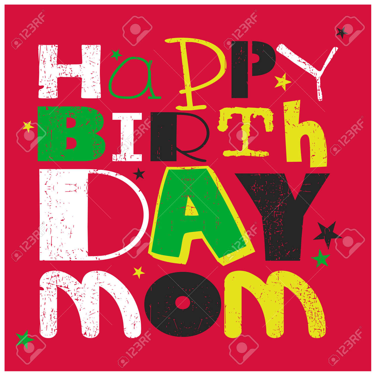 retro happy birthday card