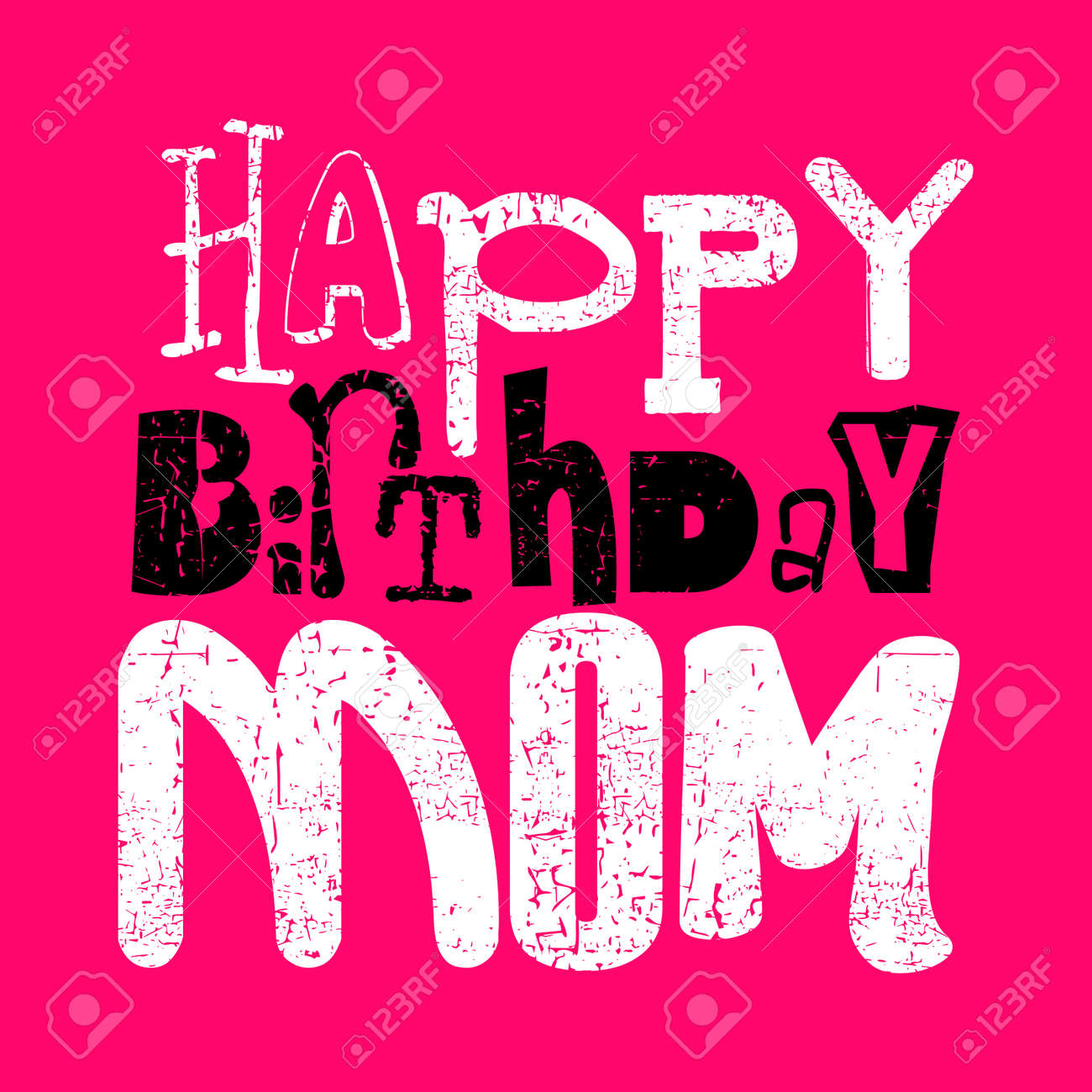 retro happy birthday card