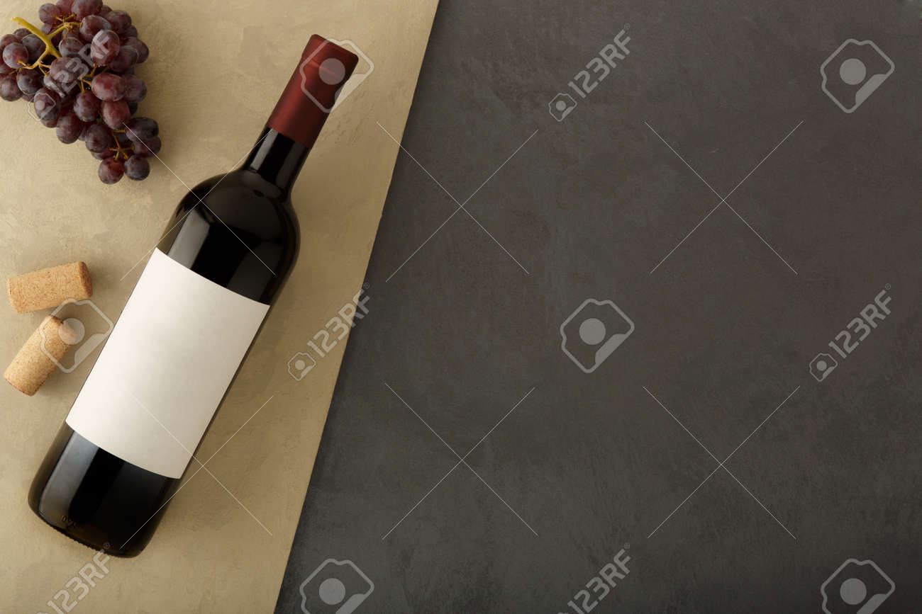 Download Bottle Of Red Wine With Label Glass Of Wine And Cork Wine Bottle Stock Photo Picture And Royalty Free Image Image 108236369