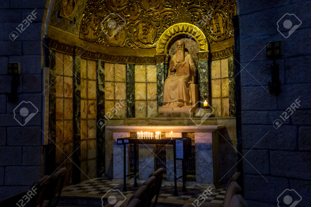 jerusalem israel may 12 interior of the dormition abbey stock
