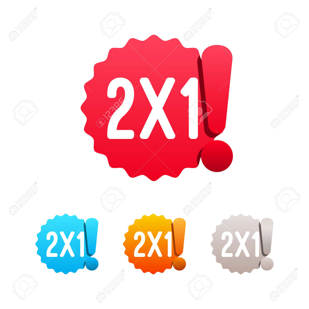 2x1 offer labels royalty free cliparts vectors and stock