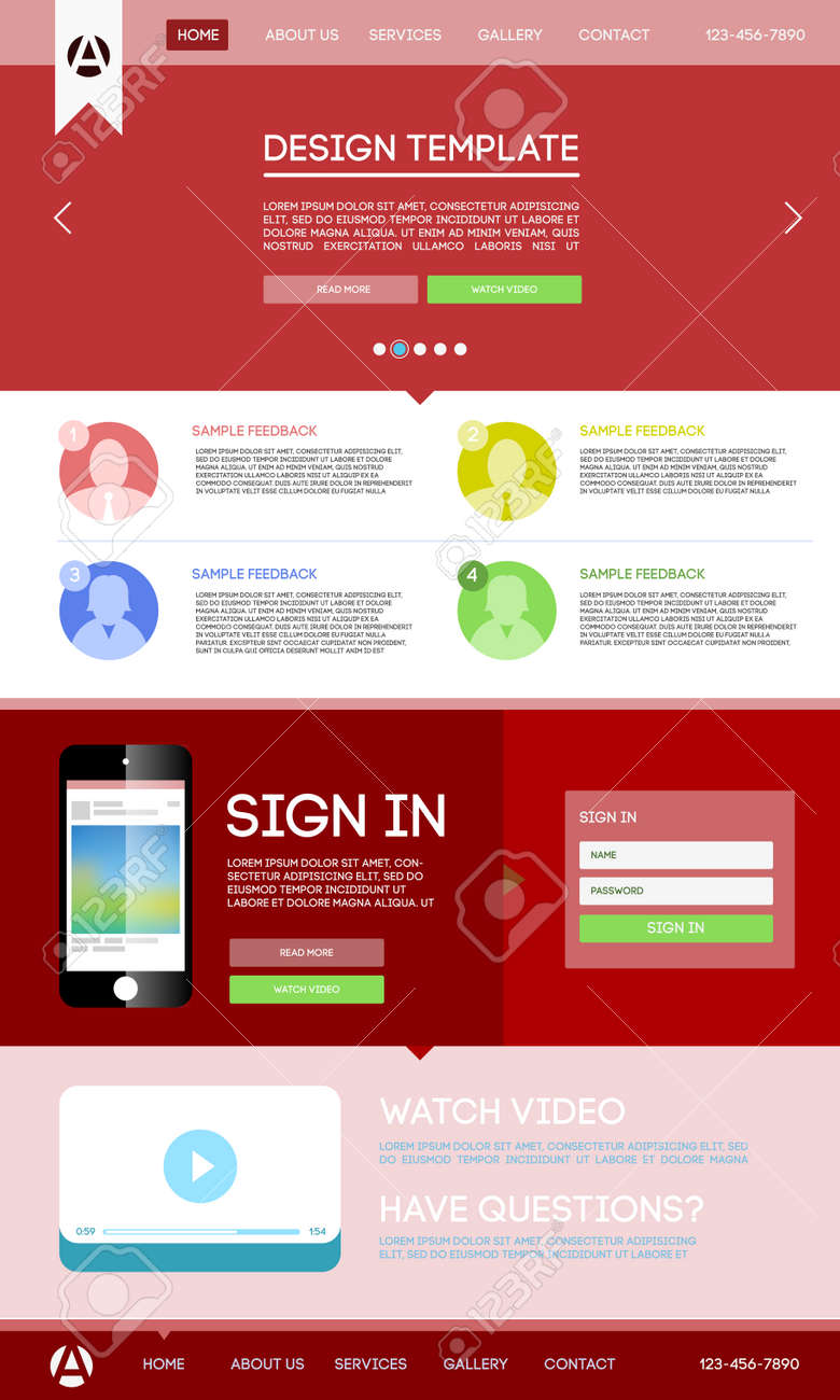 website page layout template