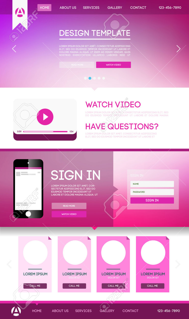 website page layout template