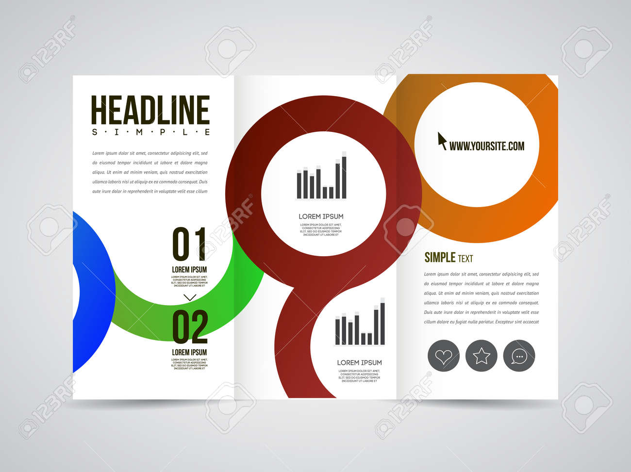 three fold brochure