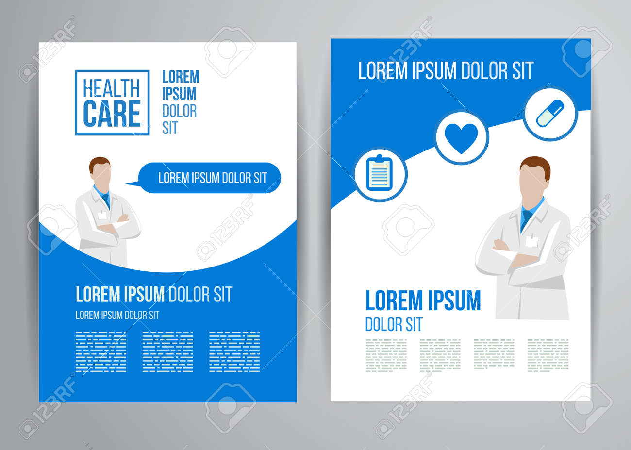 vector vector health care brochure for clinic with doctors medical flyer design