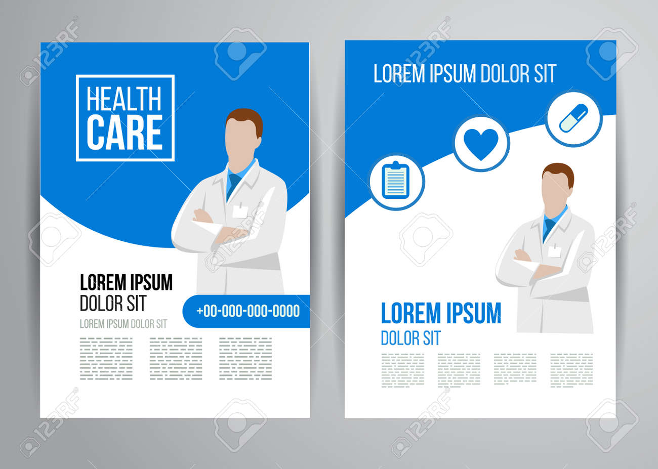 vector vector health care brochure for clinic with doctors medical flyer design