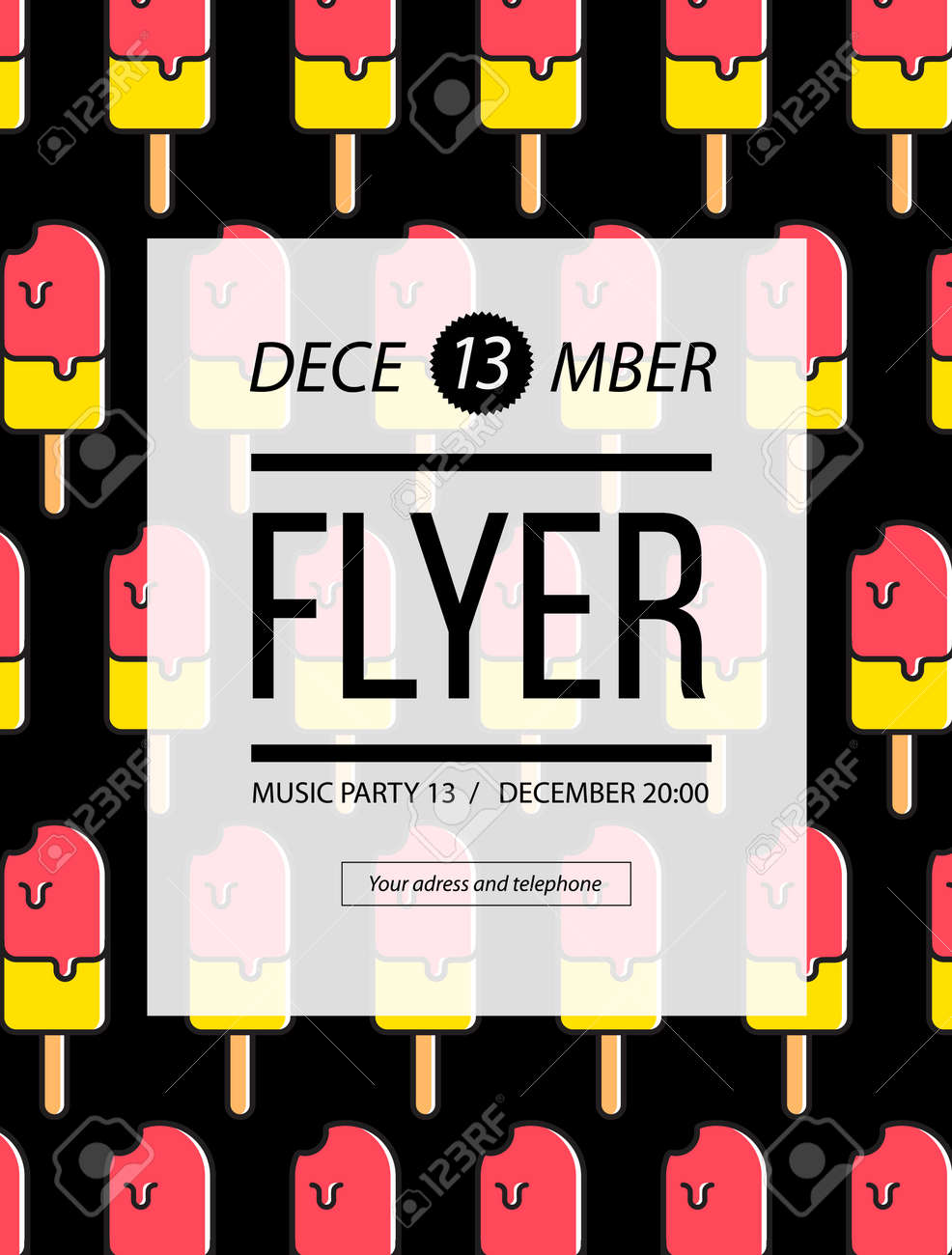party flyer club music flyer dj lineup design vector template flyer lineup