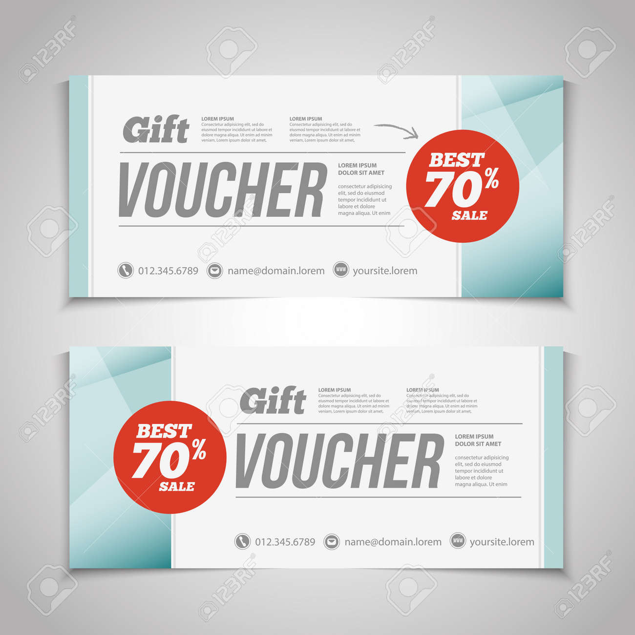 abstract gift voucher or coupon design template voucher design