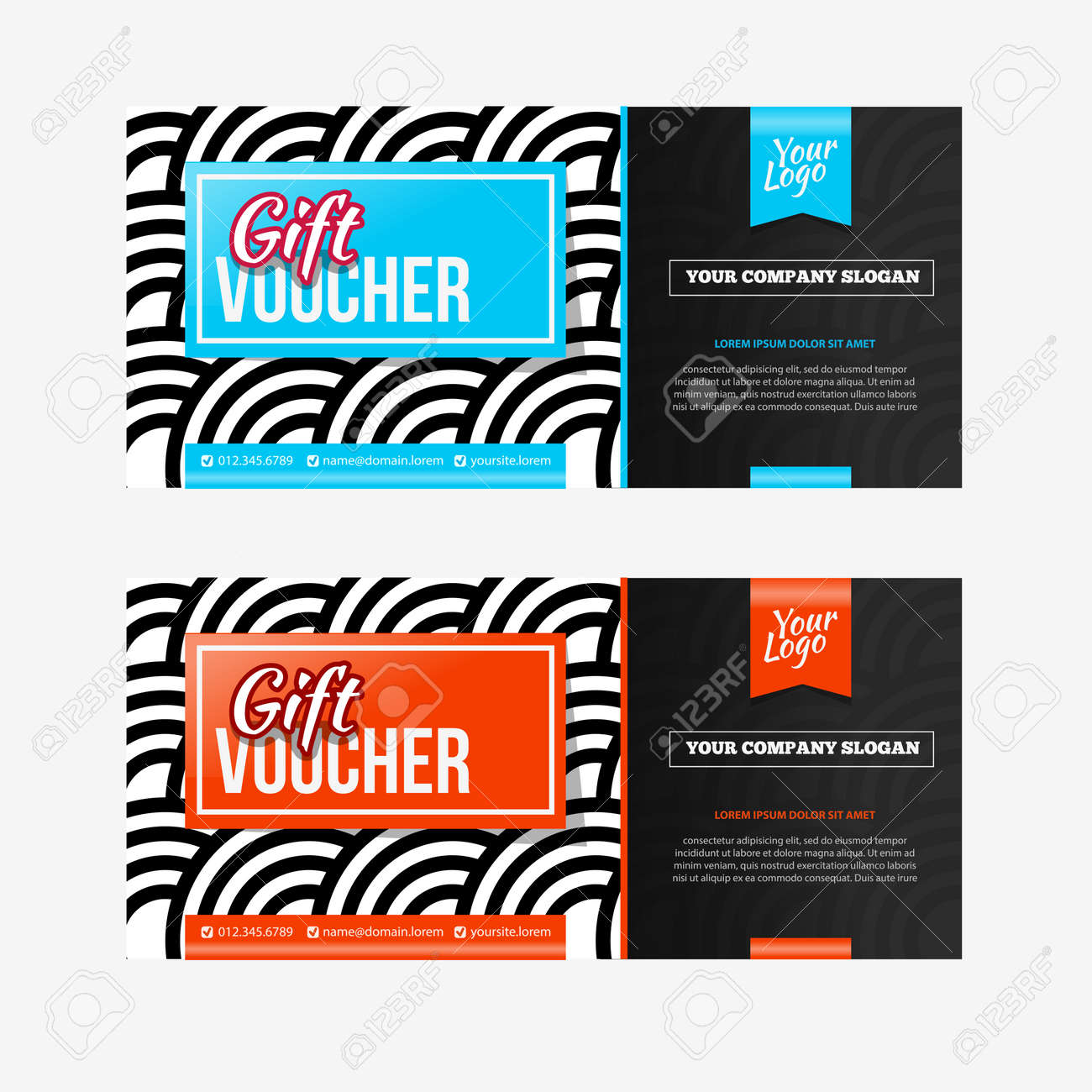 two coupon voucher design