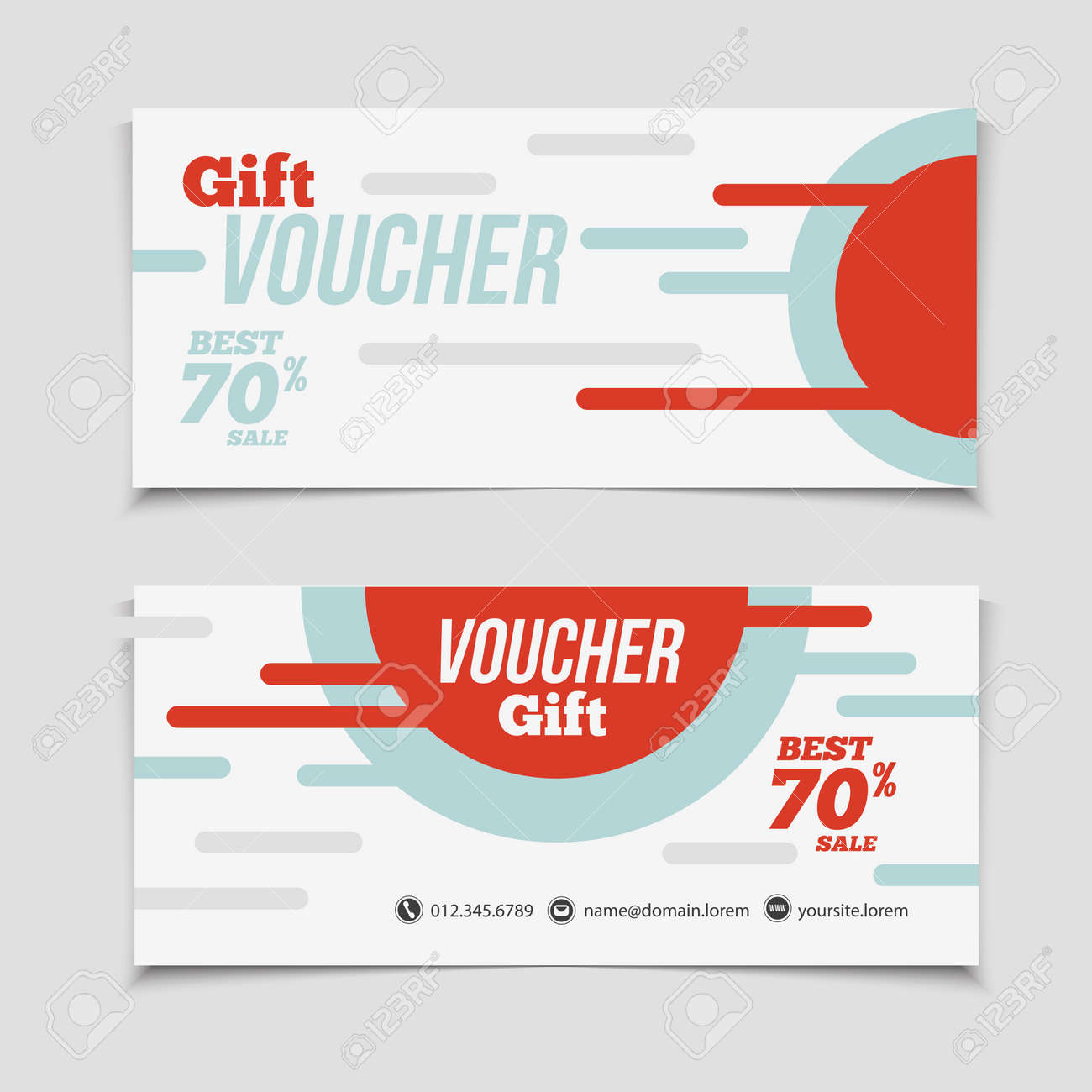 abstract gift voucher or coupon design template voucher design