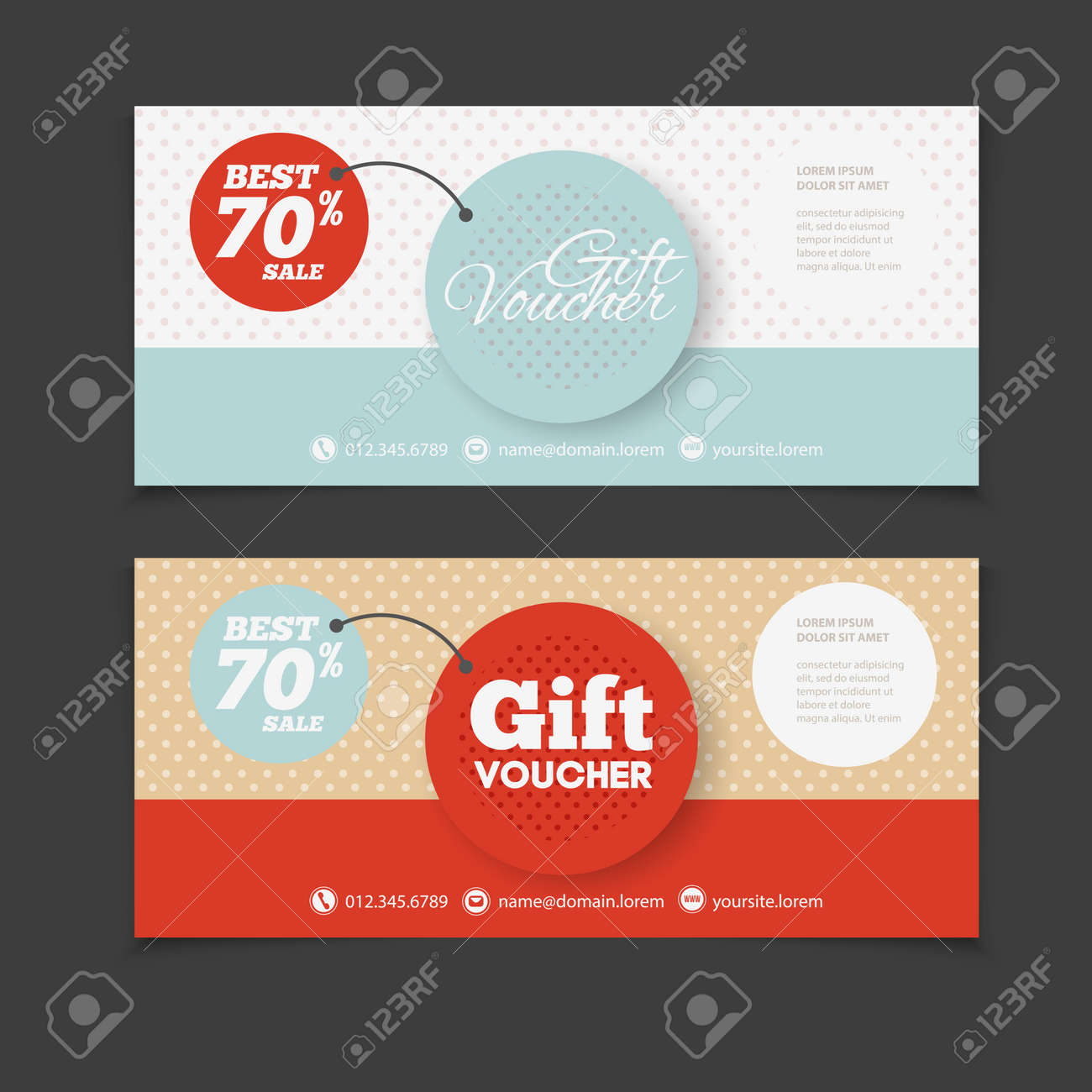 abstract gift voucher or coupon design template voucher design